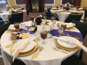 table setting at Centennial Tea