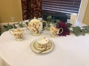 tea serving display