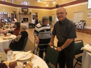 church members at Centennial Tea